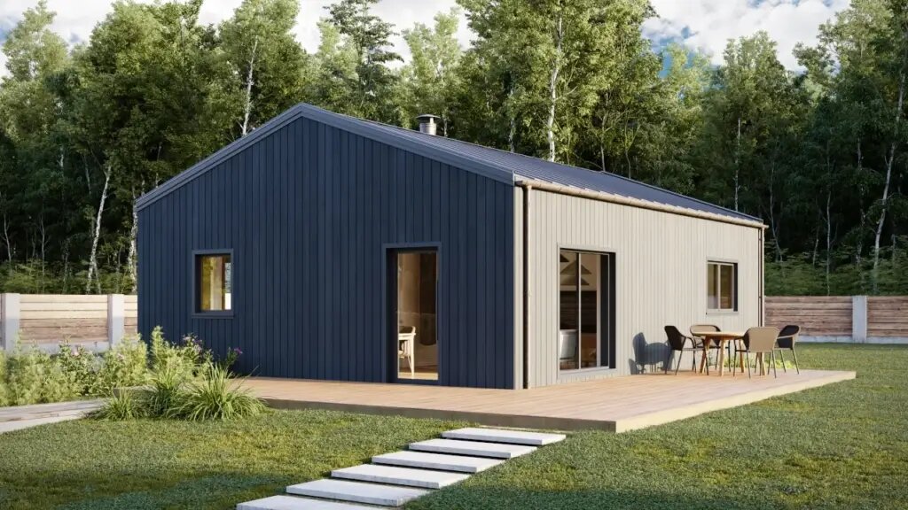 A-Hut model — architectural rendering
