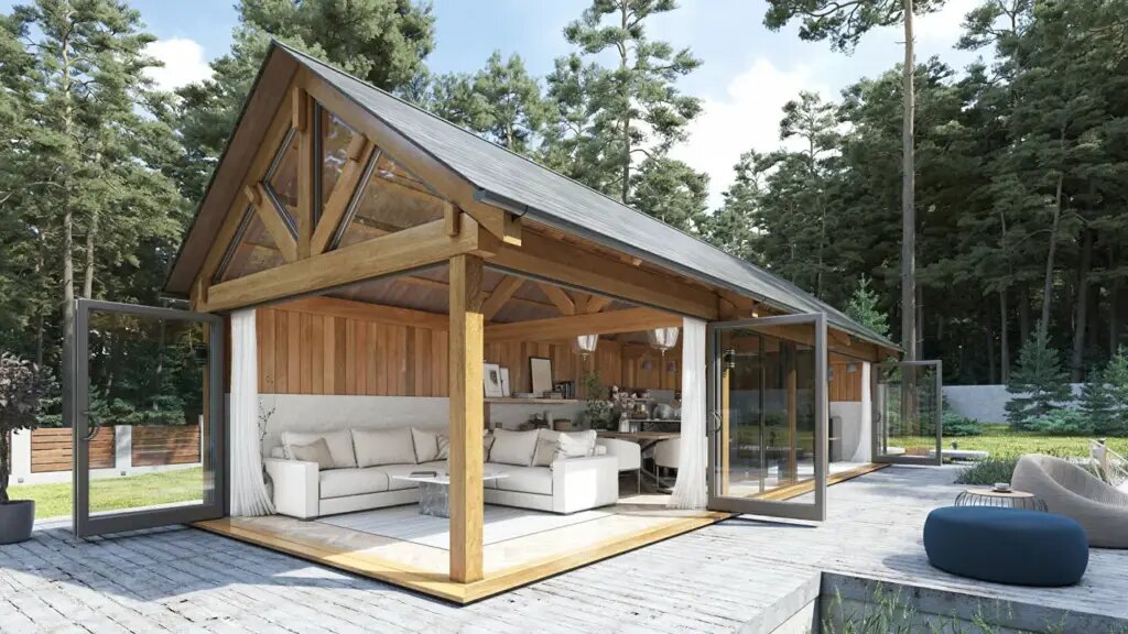 A-Hut model — architectural rendering
